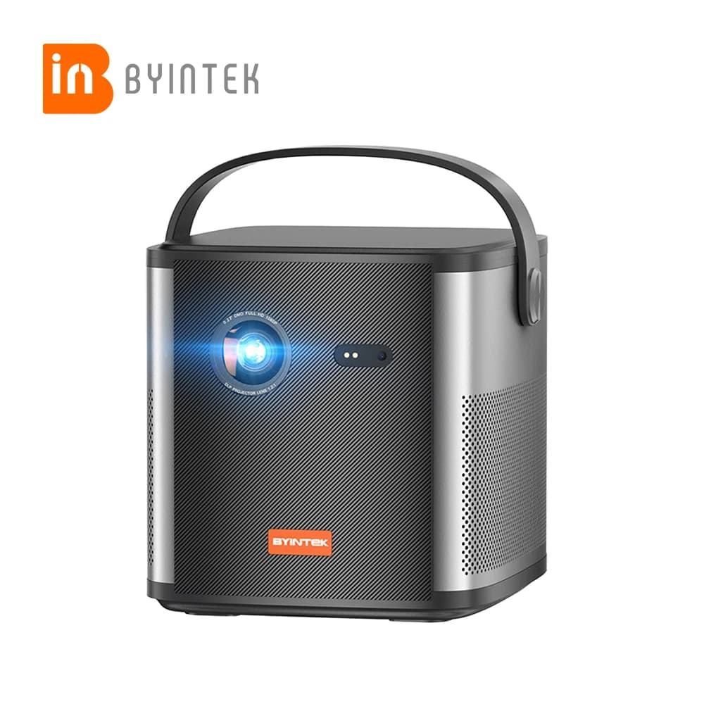 ZXY BYINTEK U80 4K HD 3D Mini proiettore portatile Android 1080P DLP Home Theater con obiettivo con messa a fuoco automatica Batteria LED inclusa