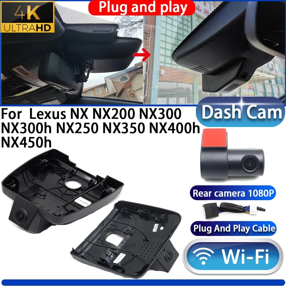 HighCity DVR Camera for Lexus NX200 NX300 NX300h NX300h NX250 NX350 NX400h NX450h, Night Vision, Plug and Play, Video Recorder