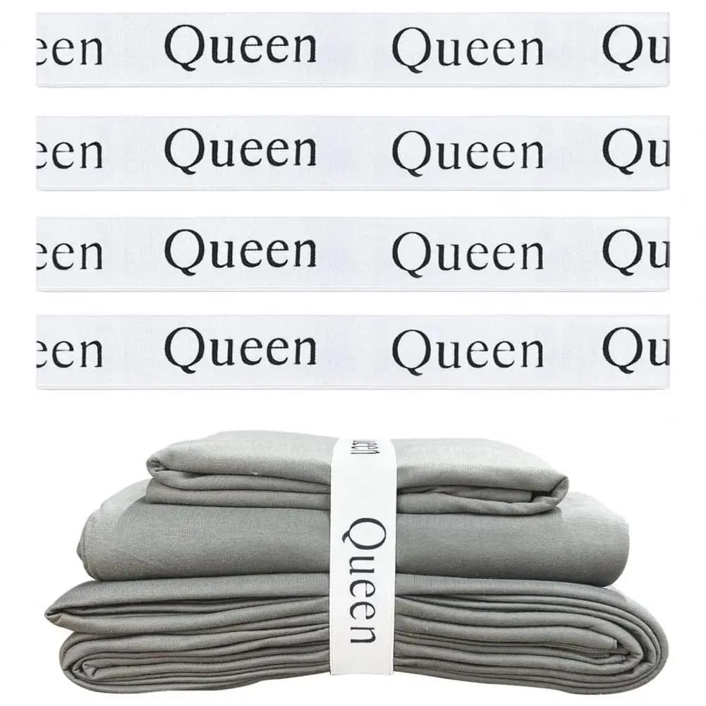 4 pezzi fascia elastica King/Queen/Full/Twin stampa lenzuolo Organizer fasce trapunta coperta cinghie di stoccaggio etichetta fascia fasciatura