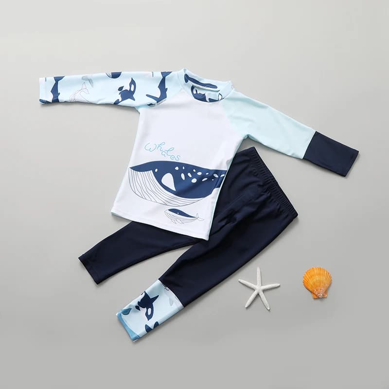 2023 new children's swimsuit boy split small middle and big children's cartoon swimsuit sunscreen swimming trunks