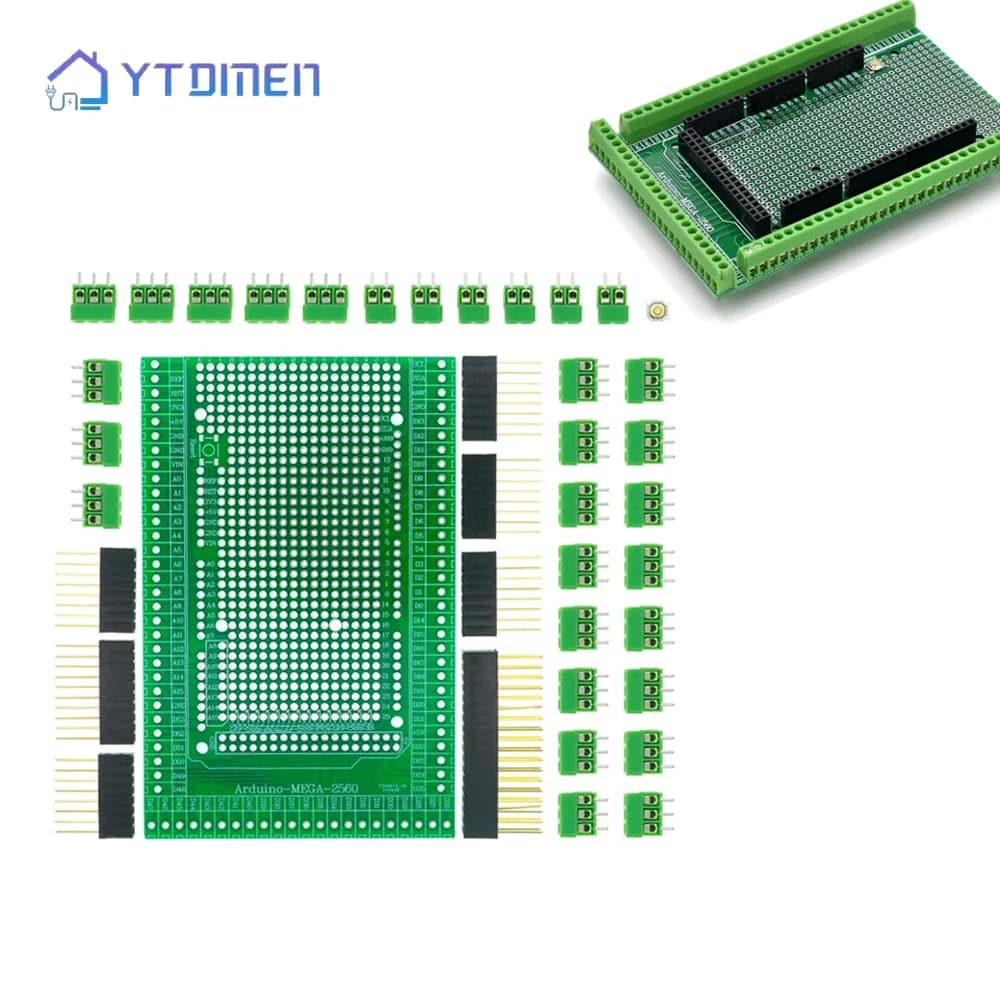 PCB Prototype Card Kit with Terminal for Arduino MEGA2560 R3, Electronics Fai-da-te