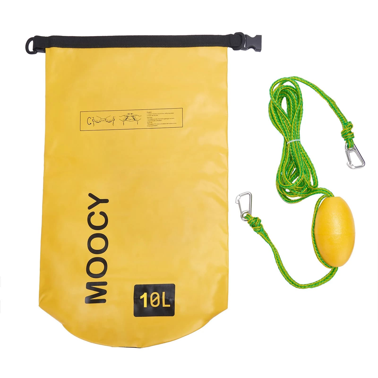 ABXY Sacco per sabbia con corda da traino Sacco asciutto impermeabile con ancoraggio per sabbia 2 in 1 con boa regolabile per kayak Jet Ski 10L