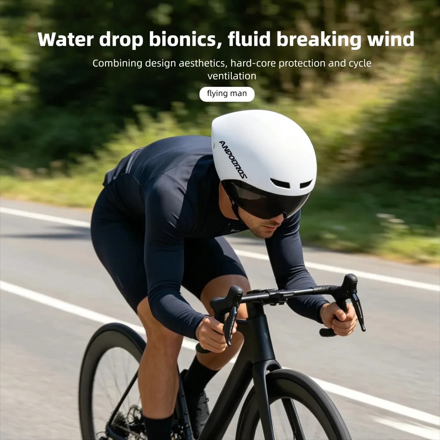 Aero TT Time Trial Helmet Triathlon Road Bike Helmet Wind Breaking Aerodynamic Cycling Helmet Professional Racing Bicycle Safety