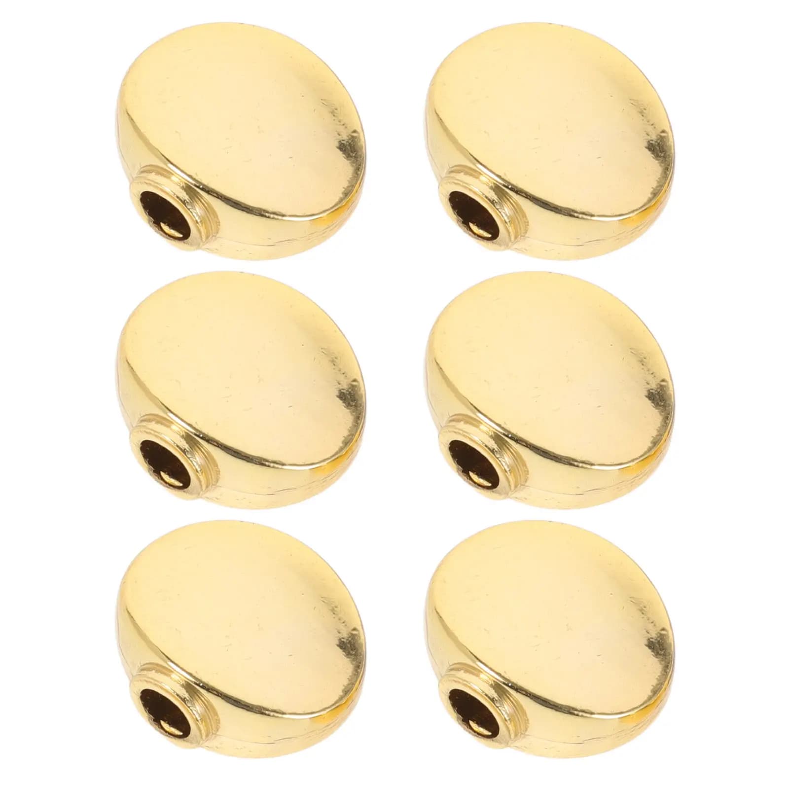6Pcs Gold Guitar Tuning Pegs Cap Zinc Alloy Tuner Handle for Electric Acoustic Bass Ukulele Replacement Tuning Knobs Machine
