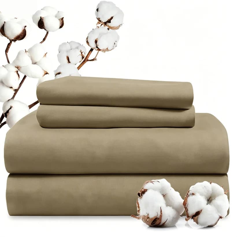 100% Long-Staple Egyptian Cotton Bed Sheet Set 600TC Cotton 4/6pcs Bedding Set Sateen Weave Cloud-Soft Fitted Sheet Flat Sheet