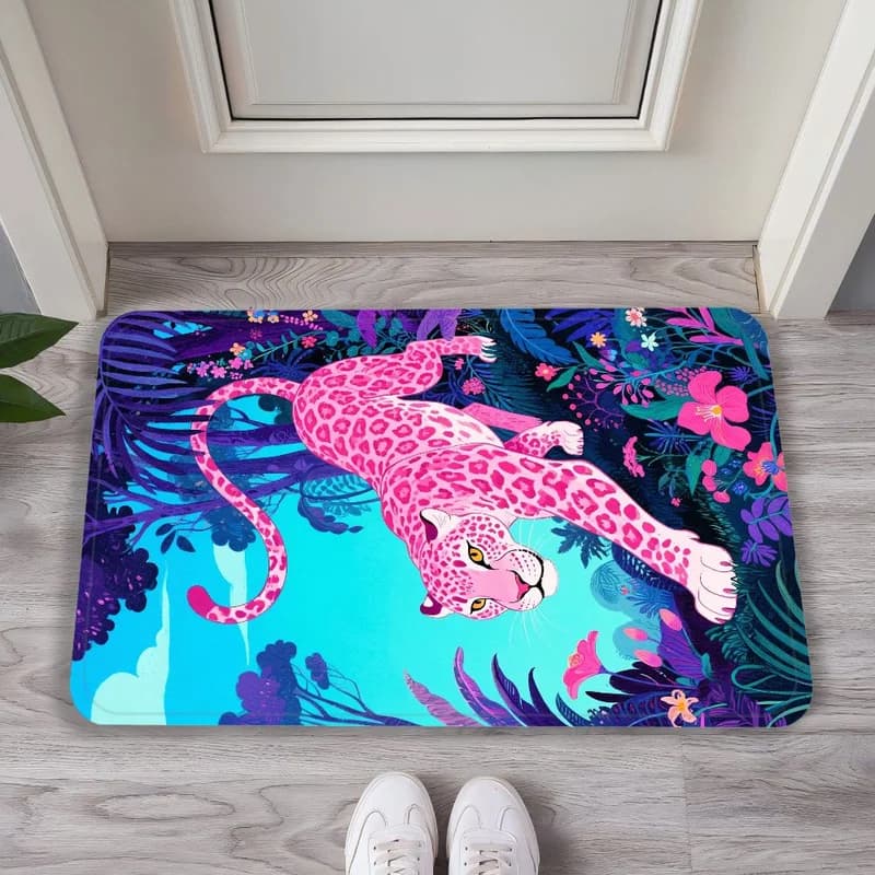 VIKAMA Retro Making Old Testament Kesha Dog Claw Mat, Non-Slip Entrance Rug for Bathroom & Entryway, Quirky Home Decor