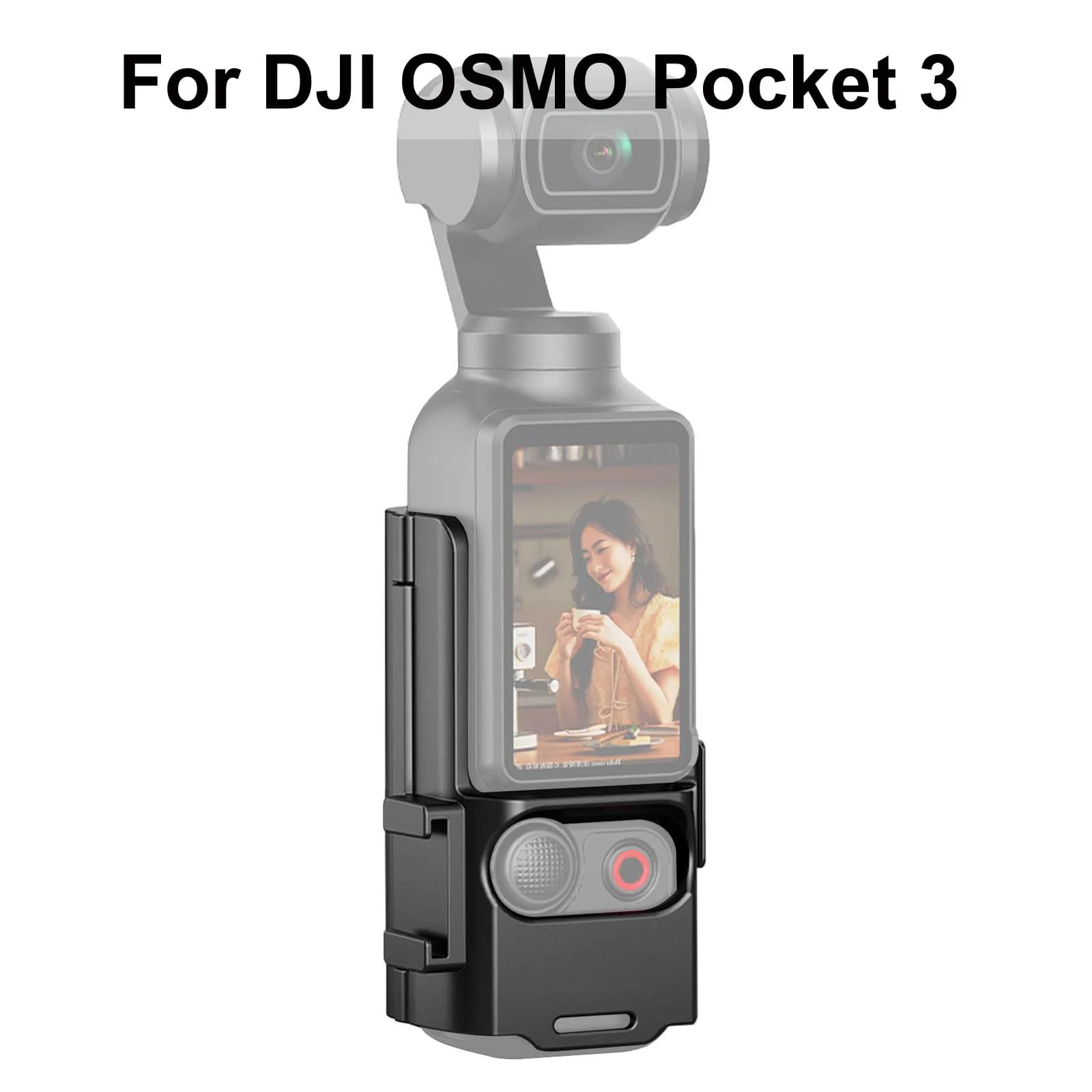Staffa adattatore per pattino freddo di espansione del telaio di protezione PULUZ per accessori per fotocamera in plastica DJI OSMO Pocket 3