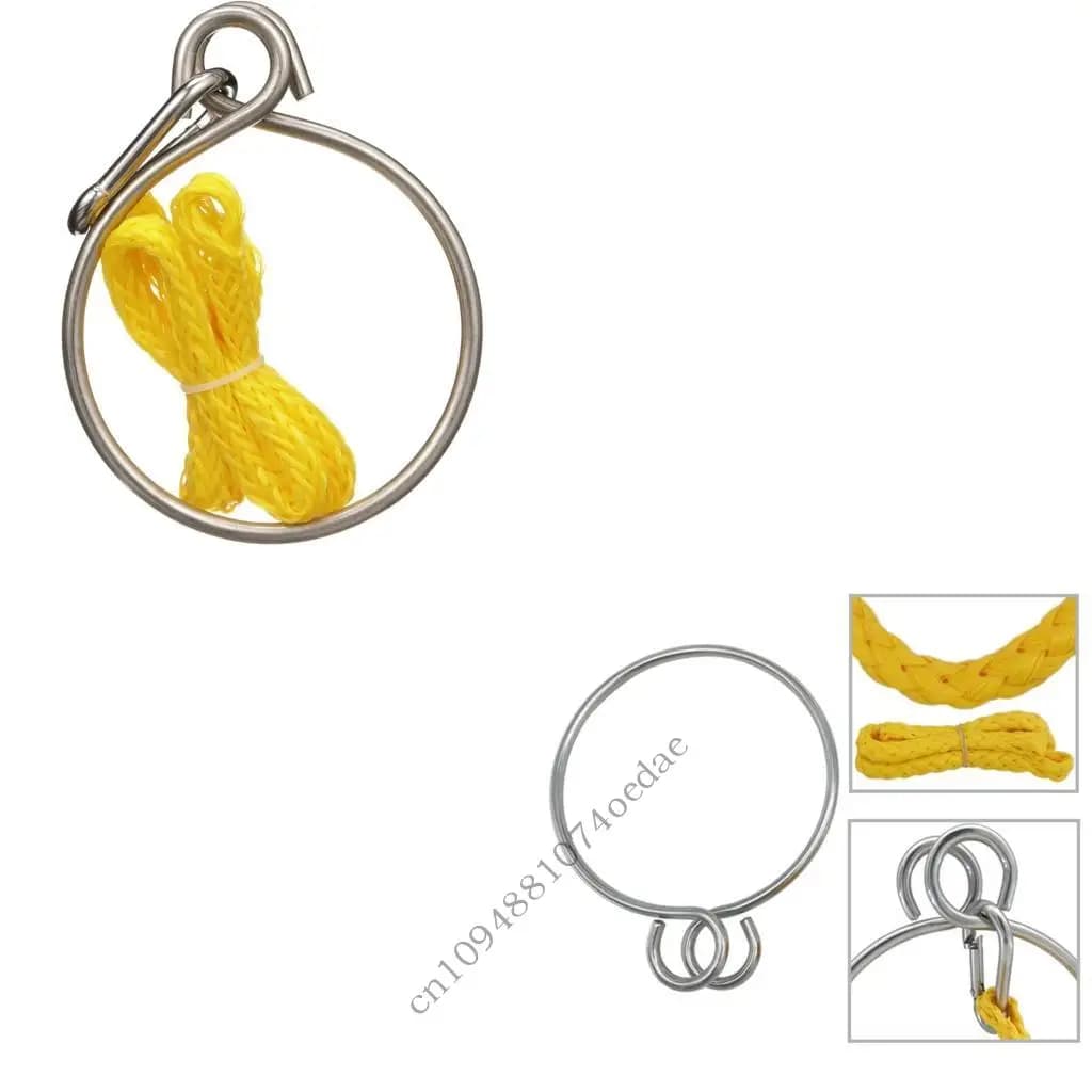 Stainless Boat Sailing Anchors Rings Set Marine Anchors Retrieving System Rings Rope Marine Accessories Quick Installation