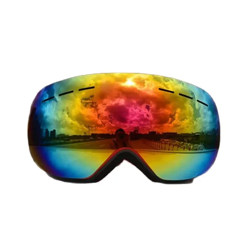 QYQ occhiali da sci uomo donna doppio strato antiappannamento grande maschera da sci occhiali protezione UV400 sci inverno neve Snowboard occhiali