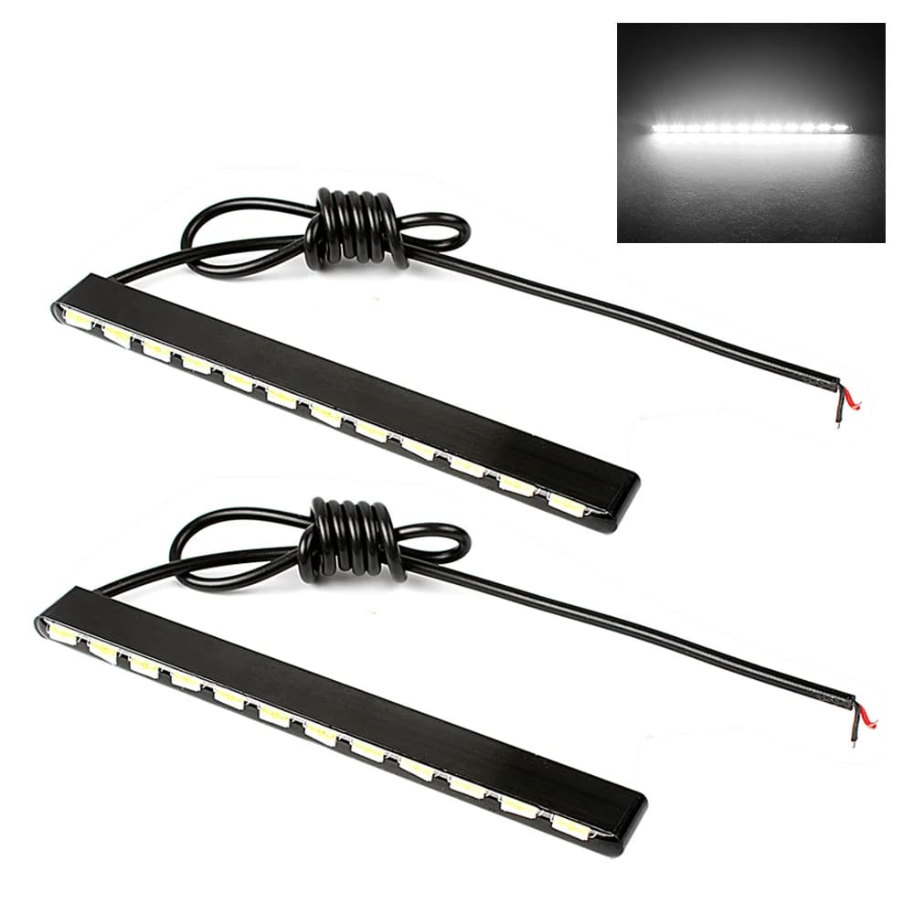 Auto DRL Car Styling Fendinebbia 2 pieces 12 LED 7030 Daylights SMD LED Strip