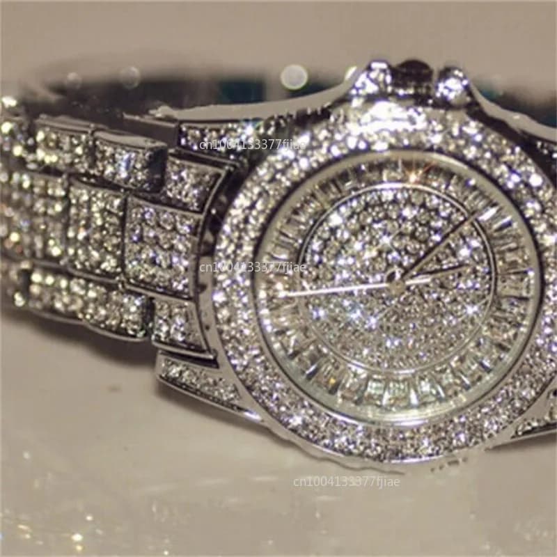 Orologi da donna Fashion Bling Casual Ladies Clock orologio da donna al quarzo in oro Crystal Diamond per donna montre femme zegarek damski