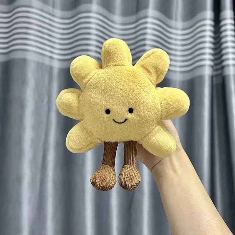 Alta qualità 13 cm giallo sole peluche ciondolo farcito simpatico peluche per ragazze camera da letto decorazione borsa portachiavi auto regali di compleanno