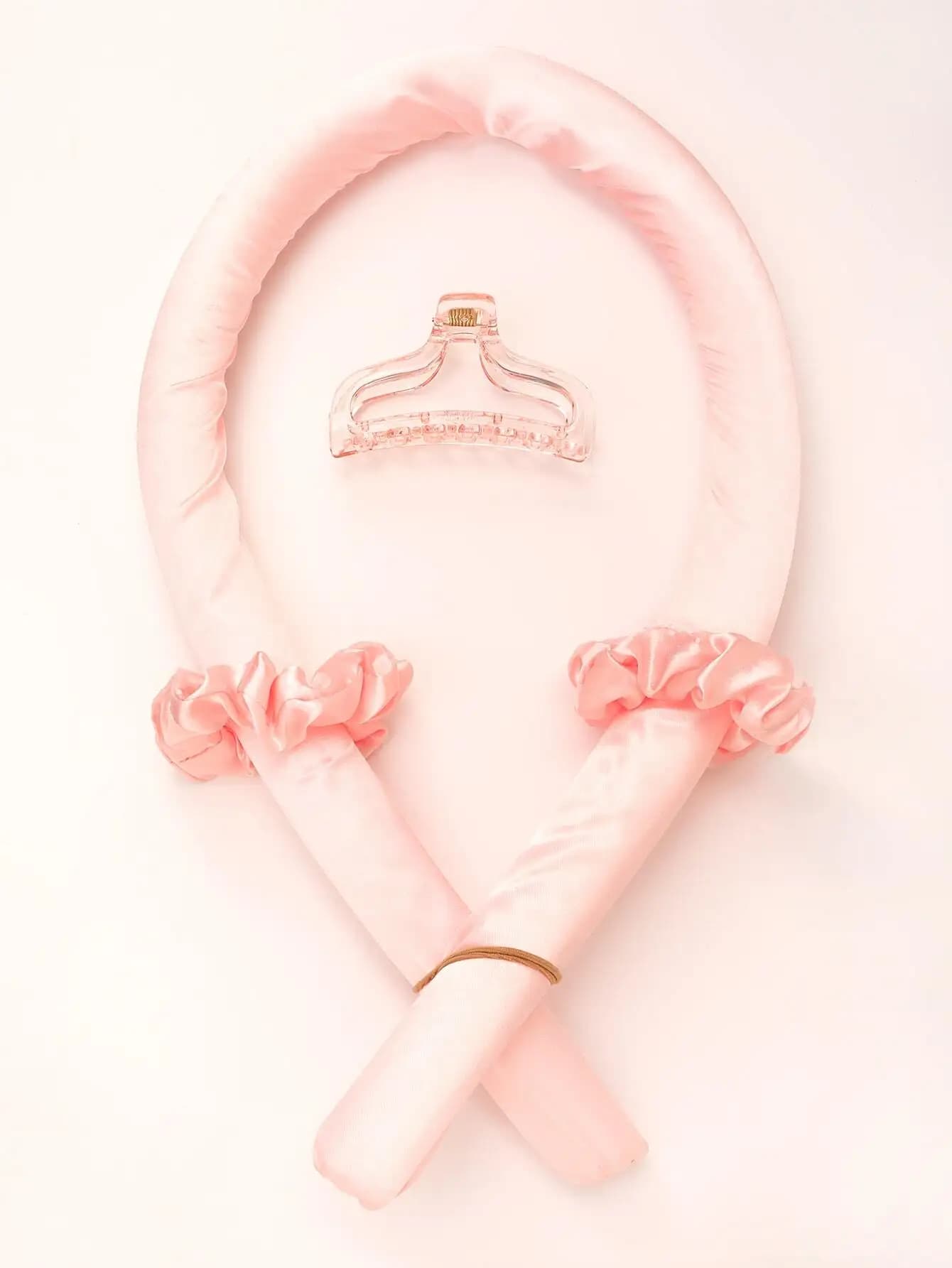 Set di 4 bigodini solidi per capelli, senza calore, con fascia per arricciare i capelli, senza calore, con nastro, per onde naturali e morbide, strumento per lo styling fai da te, per dormire, per la scuola, regali, accessori per capelli