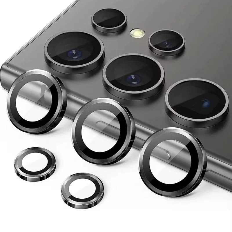 Vetro temperato per fotocamera per Samsung Galaxy S24/S24 Plus/S24 Ultra/S24 FE/S23/S23 Plus/S23 Ultra/S23 FE Protezione completa in metallo