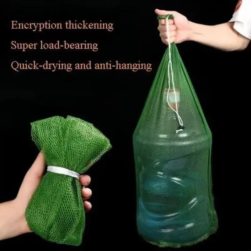 New Durable Nylon Fishing Net Encrypted Mesh Bag Quick Dry Live Fish Storage Bag Fishing Tools