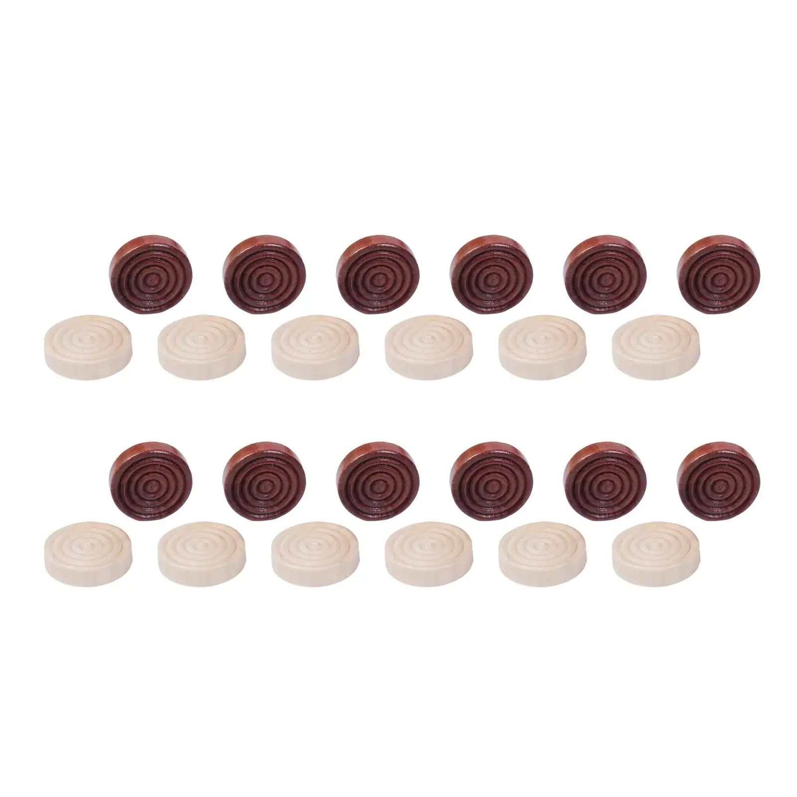 Set di 6x 24 Pezzi Rotondi per Backgammon, per Gioco Tradizionale
