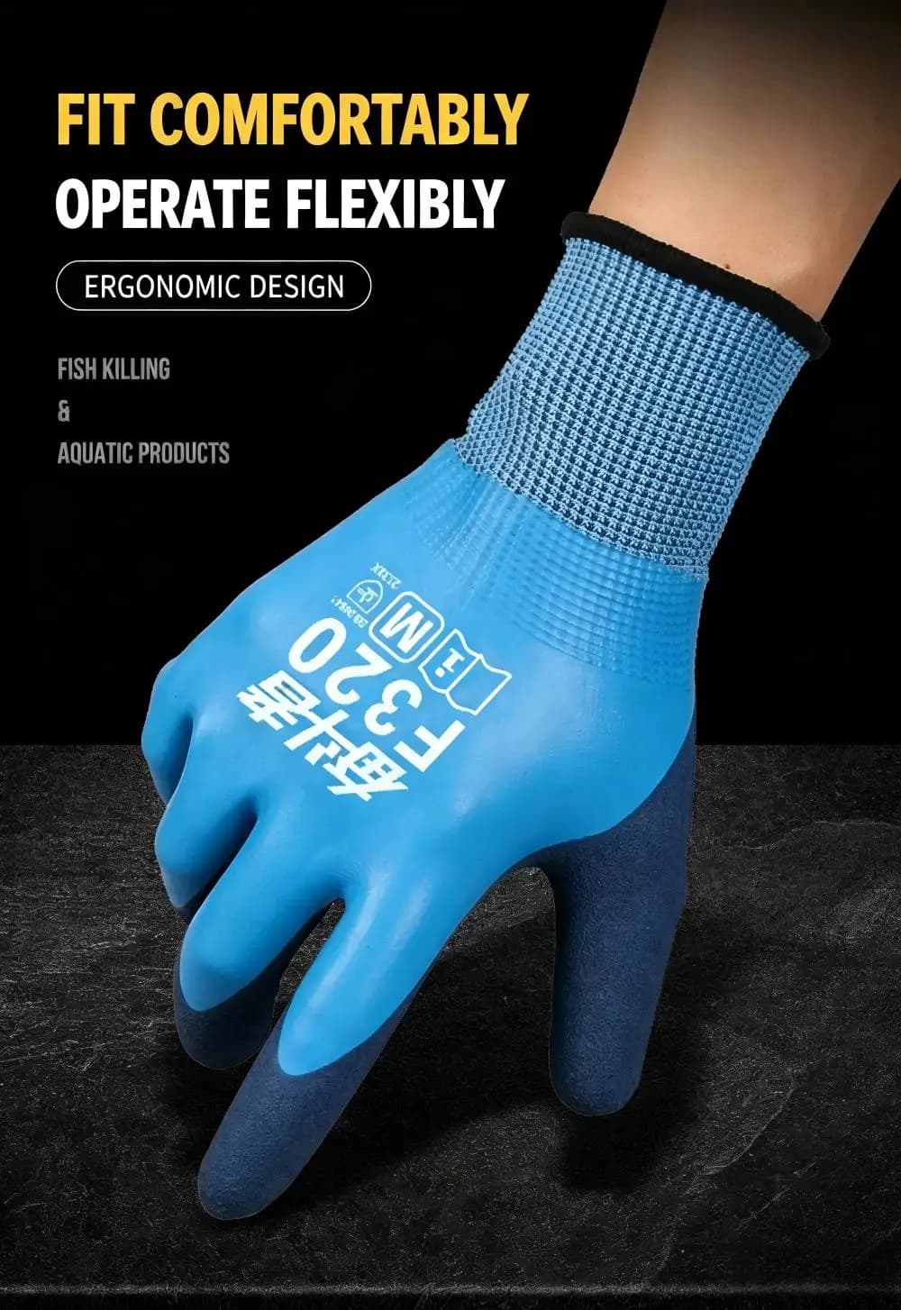 24Pieces Labor Protection Gloves F320 Latex Foam Wear-resistant Anti Slip Waterproof and Multi-purpose Protection Garden Gloves