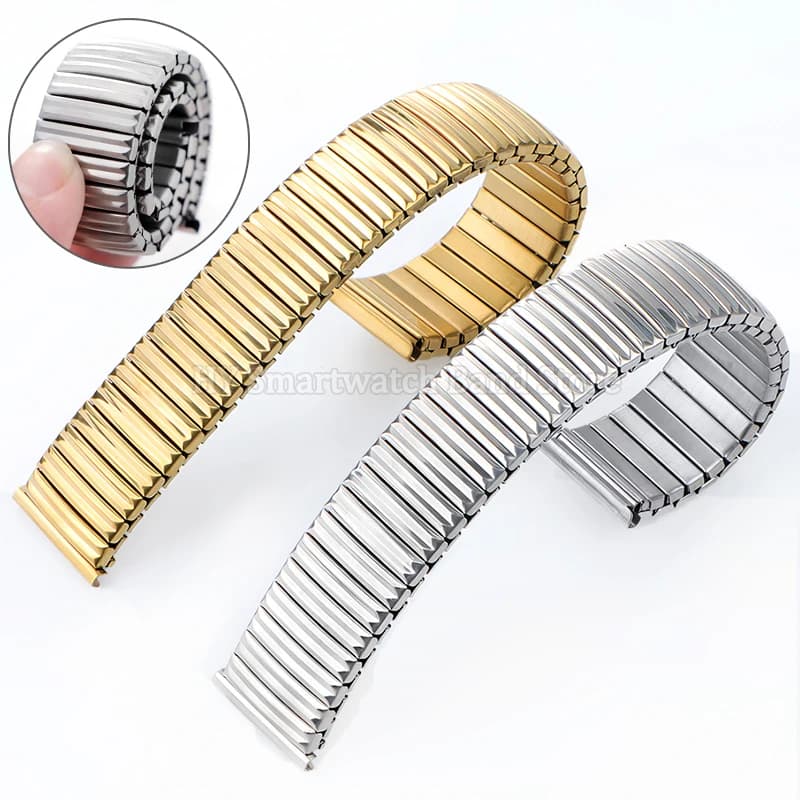 12mm 14mm 16mm 18mm 20mm cinturino elastico in metallo cinturino universale in acciaio inossidabile cinturino di espansione elasticizzato braccialetto da donna per uomo