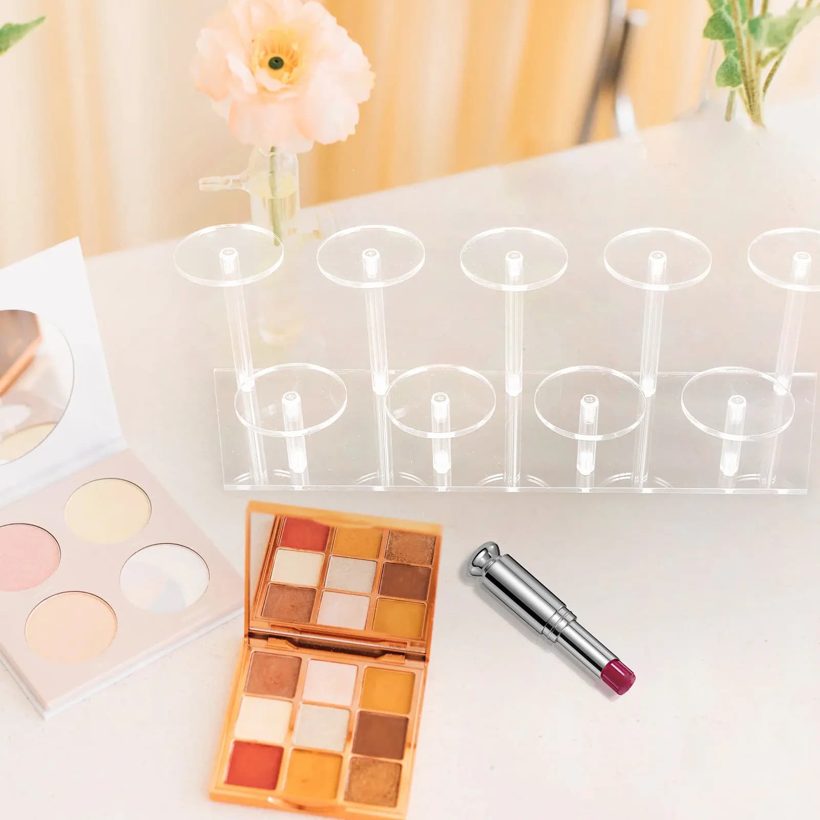 Multilayer Acrylic Jewelry Holder Transparent Display Rack Storage Organizer Shelf Stepped Display Stand for Small Item Storage