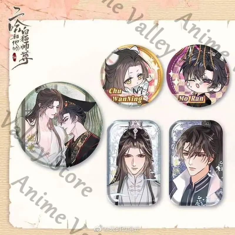 Anime ufficiale Il Husky e il suo gatto bianco Shizun Mo Ran Compleanno Cosplay Distintivo del fumetto Figura acrilica Supporto Carta di carta colorata