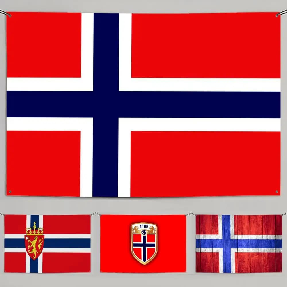 1PC Famous Norway Flags Retro Football Wall Hanging Banner for Bedroom Gaming Room Aesthetic Tapestry Decor