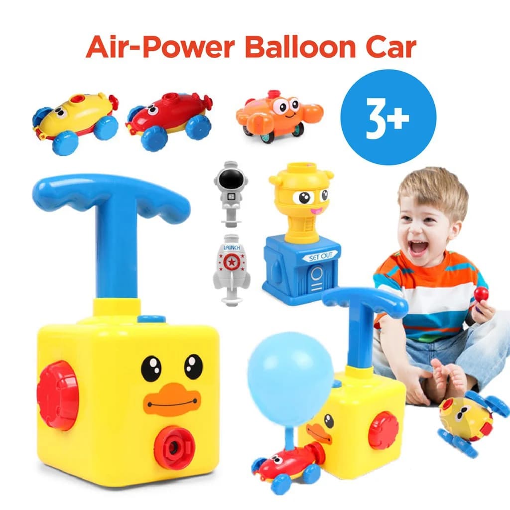Bambini Potenza aerea inerziale Palloncino Auto Giocattolo Pressa Palloncino Torre di lancio Puzzle Giochi educativi Giocattoli per bambini Regali di compleanno