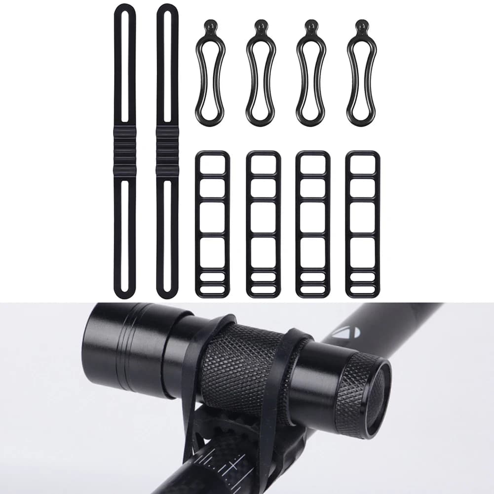 Silicone Mount Band Bicycle Light Rubber Straps For Handlebars Seatposts And Frame Tubes On Road Mountain And E-Bike