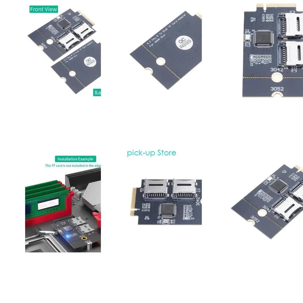 Q5WA Adattatore a doppia scheda Adattatore doppia scheda Adattatore Tasto per tasto M.2 B, per backup dei dati e utilizzo