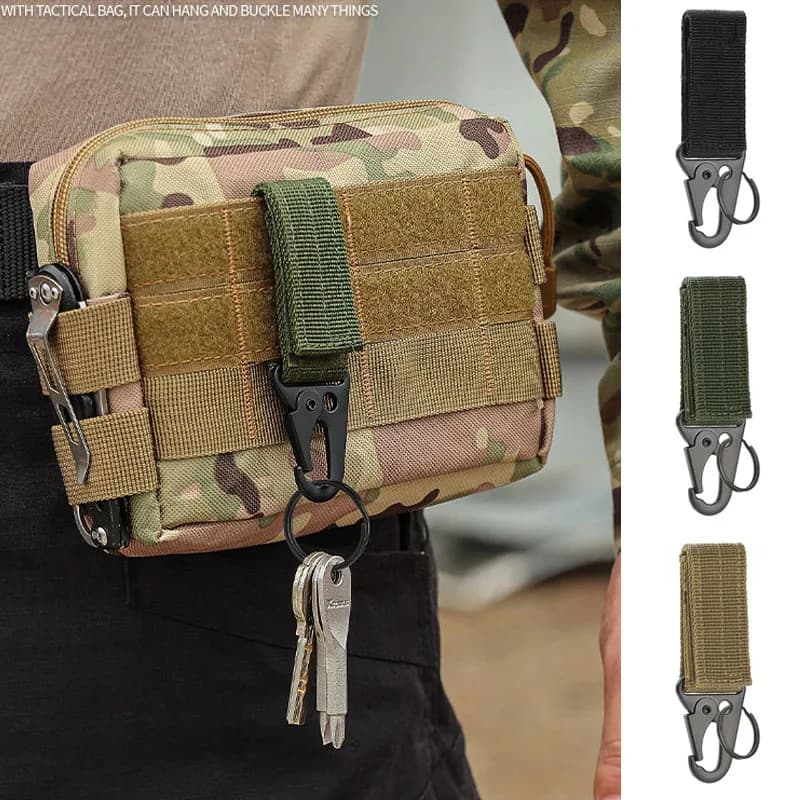 1/2/3 pezzi moschettone tattico portachiavi in nylon per esterni portachiavi EDC zaino da campeggio gancio per cintura fibbia appesa clip Molle