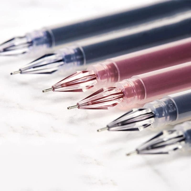 3/10pcs/mix Diamond tip Gel Pen,0.38mm Large-capacity Black/Blue/Red ink Exam Signing Writing School Office Supplie Stationery
