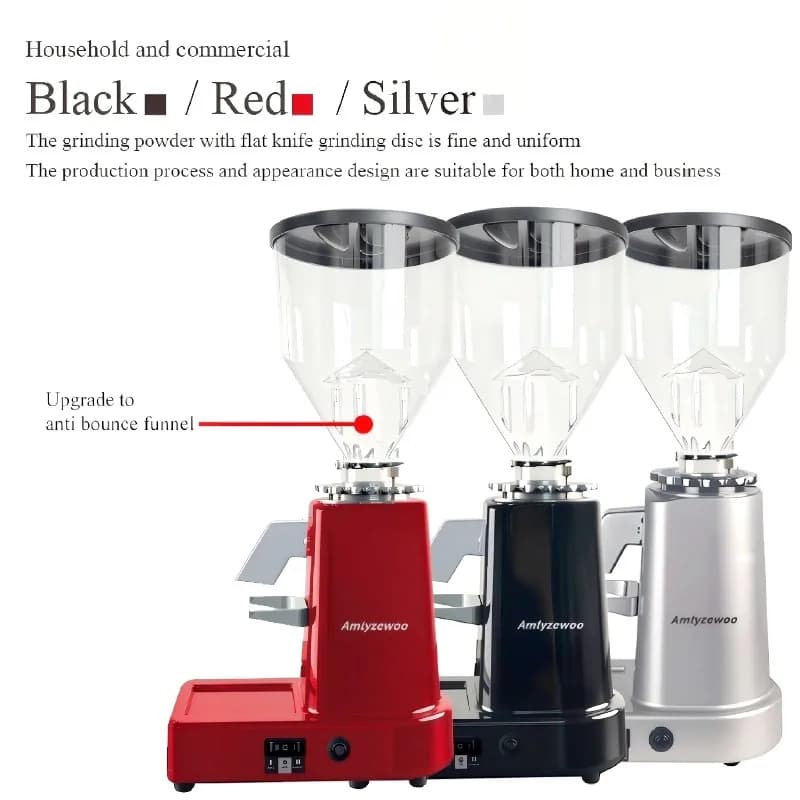 Airo 60mm Stainless Steel Flat Blade Electric Coffee Grinder with a 1-liter Large-capacity Bean Hopper.