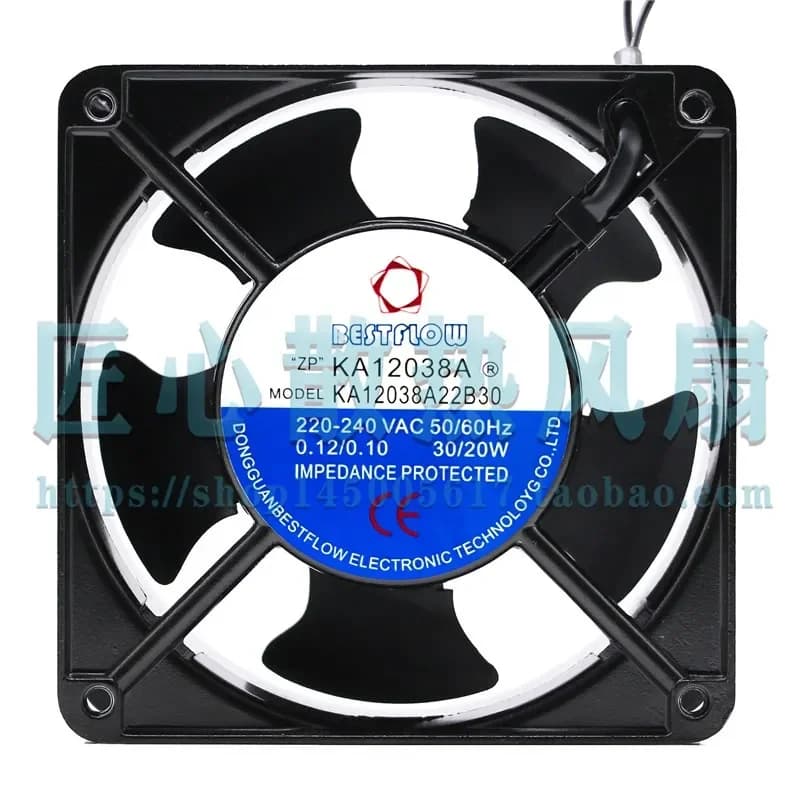 New BESTFLOW KA12038A22B30 for 220V Silent Cabinet Cooling Fan