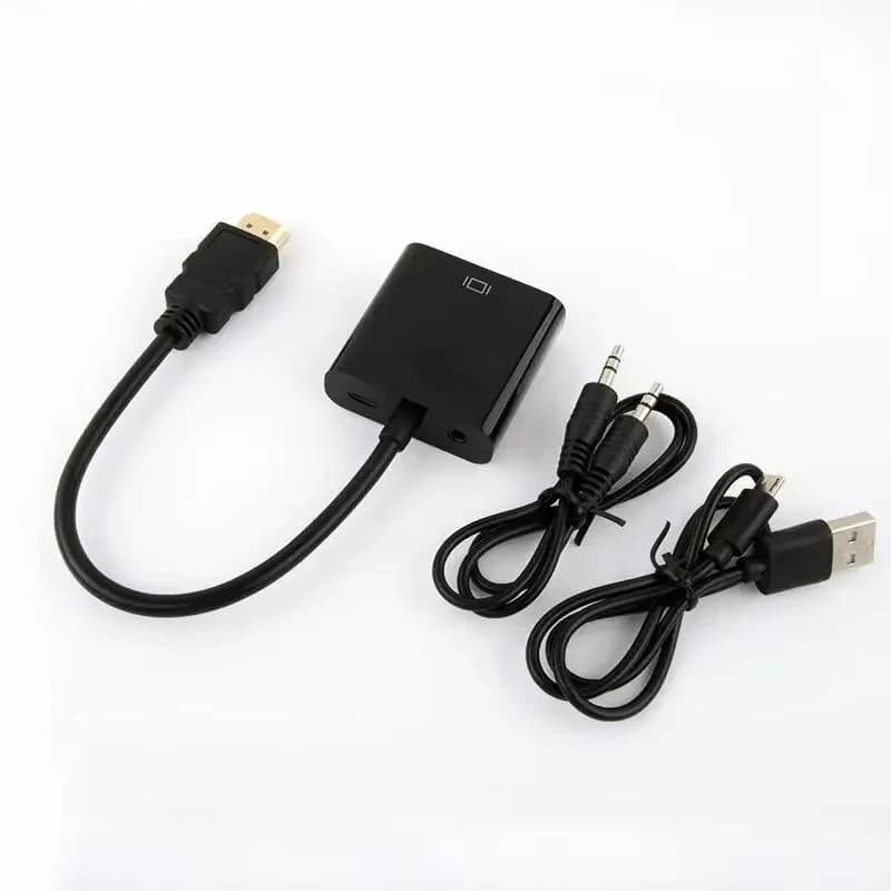 1-3pcs For HDMI to VGA Adapter Gold Plated 1080P Full HD Male to HDTV HDMI-Compatible to VGA Cable for Monitor/Projectors/Laptop