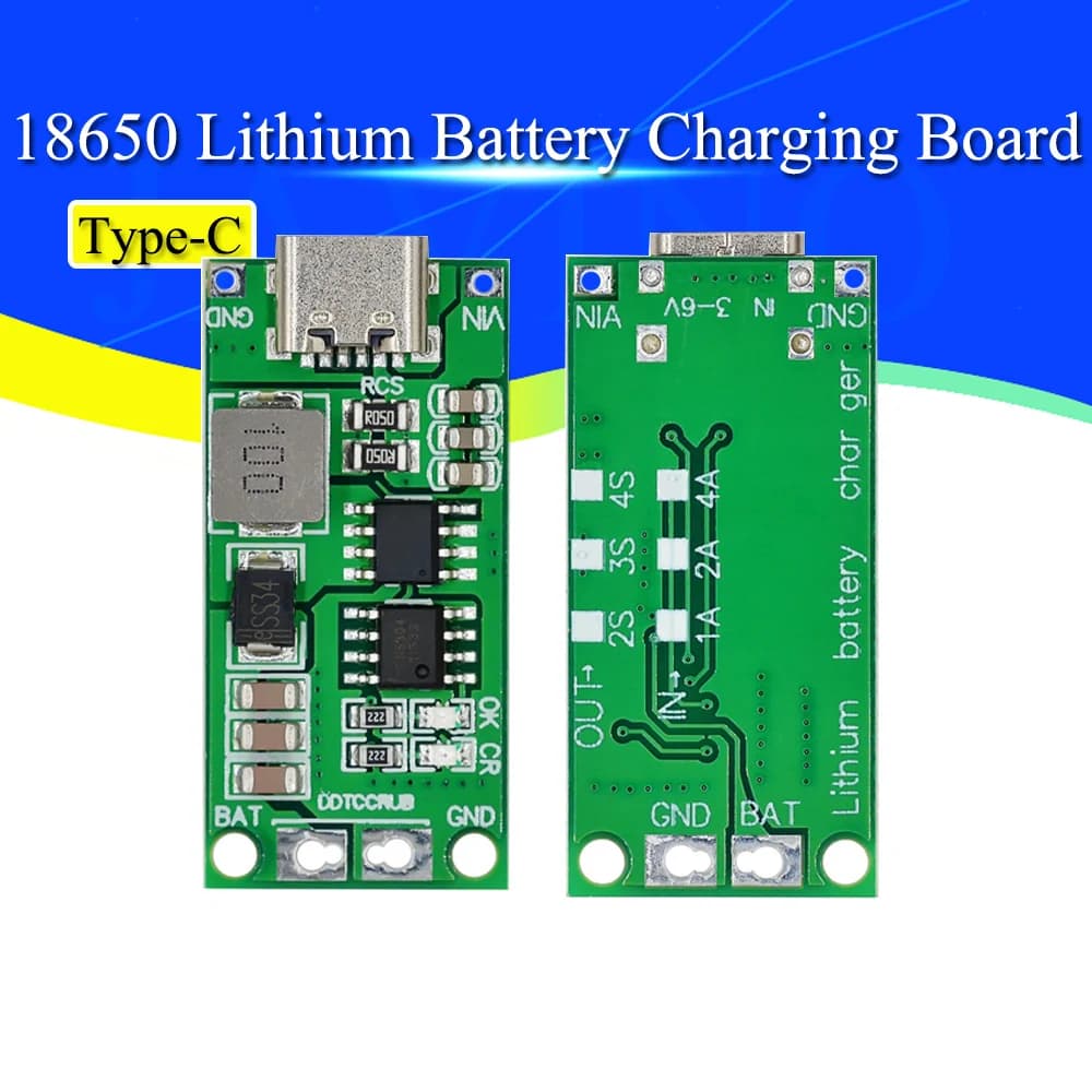 Multi-Cell 2S 3S 4S Type-C a 8.4V 12.6V 16.8V Step-Up Boost LiPo Polymer li-ion Charger 7.4V 11.1V 14.8V 18650 batteria al litio