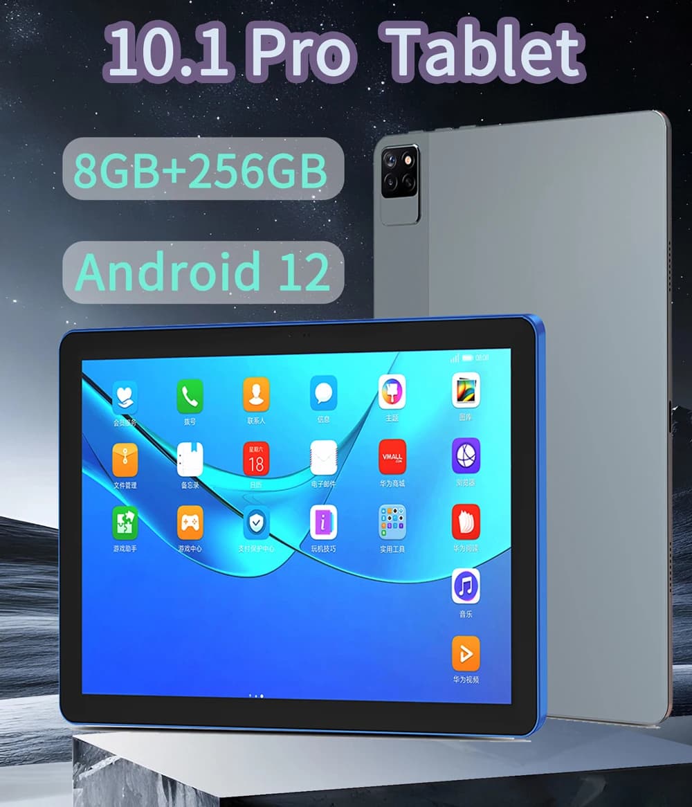 Global version P40 Tablet WIFI with 10.1 inch high definition screen 8 GB + 256 GB Octa core Android 12 Support Google Call Tablet