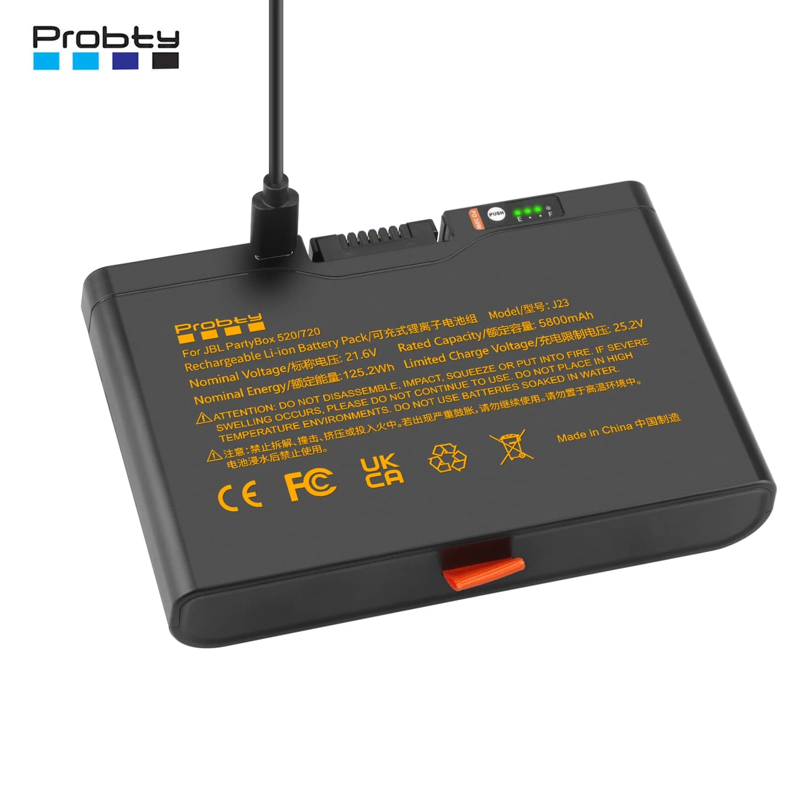 Batteria di ricambio da 5800 mAh per altoparlante Bluetooth JBL Partybox 520 Partybox 720 BOOMBOX 4 con porta di ricarica rapida PD TYPE-C