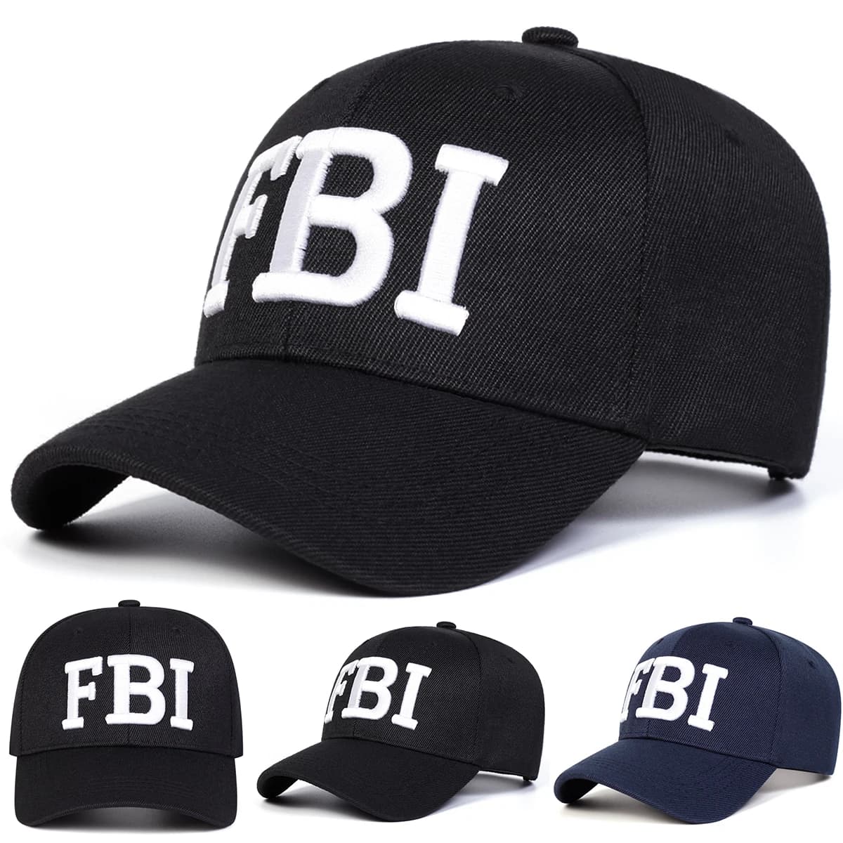 Unisex FBI Embroidery Baseball Caps Spring Autumn Outdoor Adjustable Casual Hats Sunscreen Hat Sports Cap