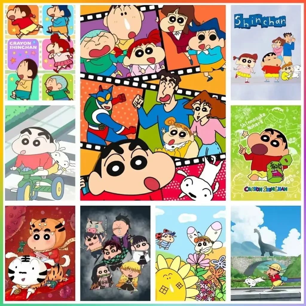 Diamond Painting Anime Cute Crayons Shin Chan Diamond Mosaic Handmade Art Exquisite Creative Gift Home Decoration