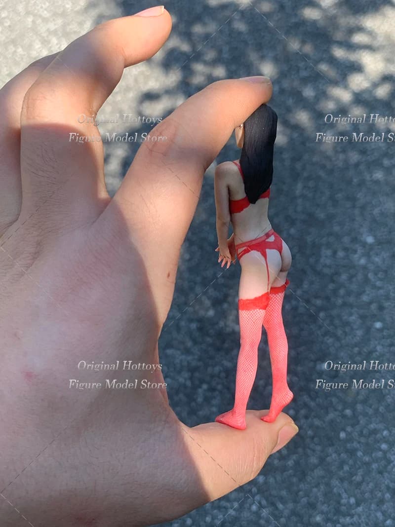 Modellino in Scala 1/16 di Soldatessa in Bikini Rosso, Scultura Realistica in Miniatura, Set Completo, Altezza Circa 10cm, Action Figure da Collezione