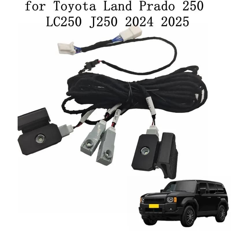 4PCS LED Auto Interni Atmosfera Strisce Luce Ambientale Piede Luce Decorativa Blu Ghiaccio Per Toyota Land Cruiser Prado LC250 J250
