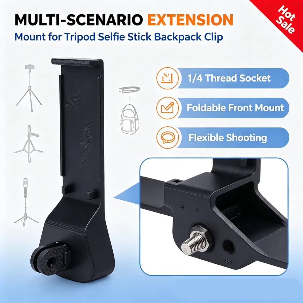 Insta360 Luna Ultra Expansion Handle Mount Quick Release Grip Adapter GoPro Compatible Tripod Mount Camera Accessory