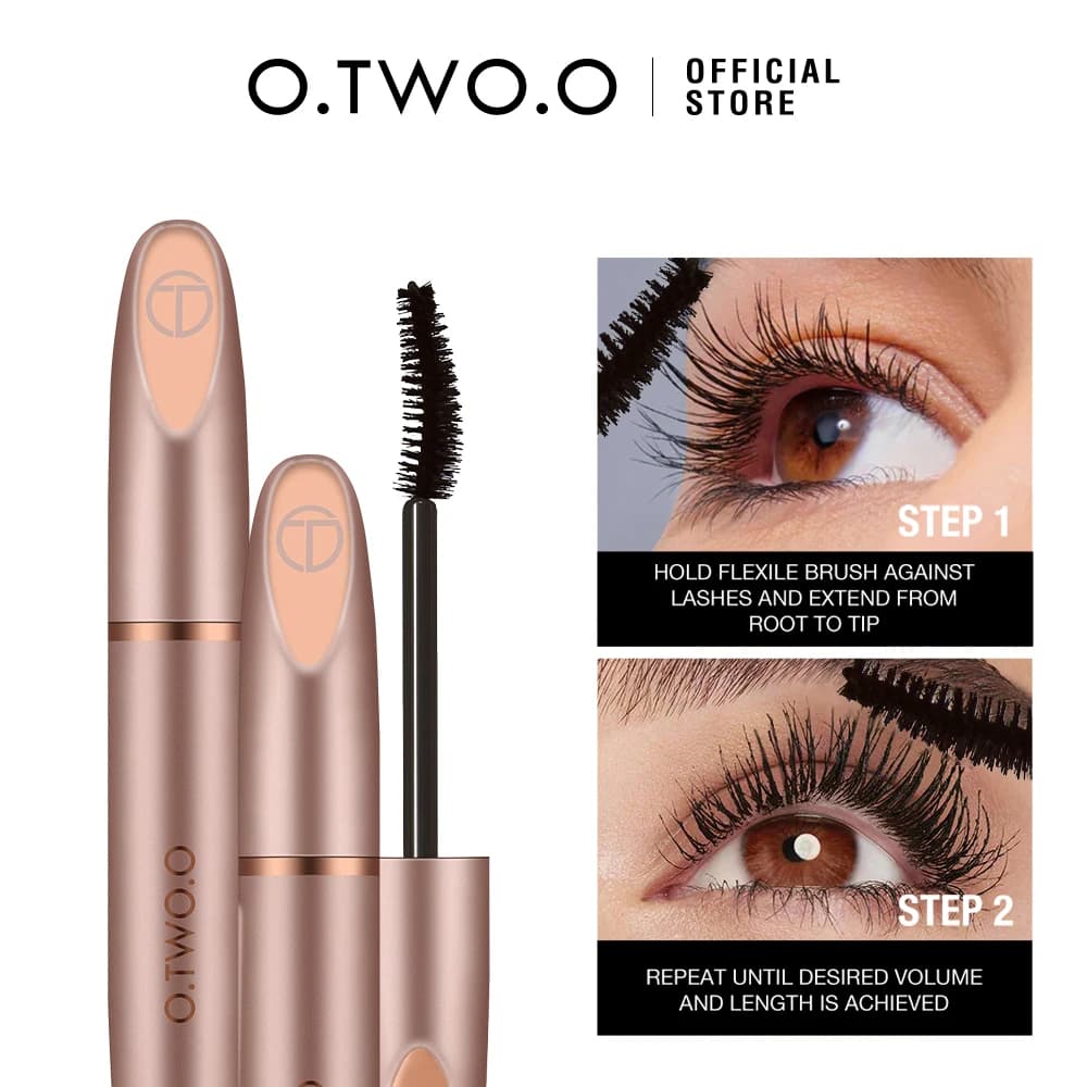 O.TWO.O 3D Silk Mascara Fiber Length Long Lifetime Waterproof Curling Mascara Thickness Extension Eyelash Long Make Up