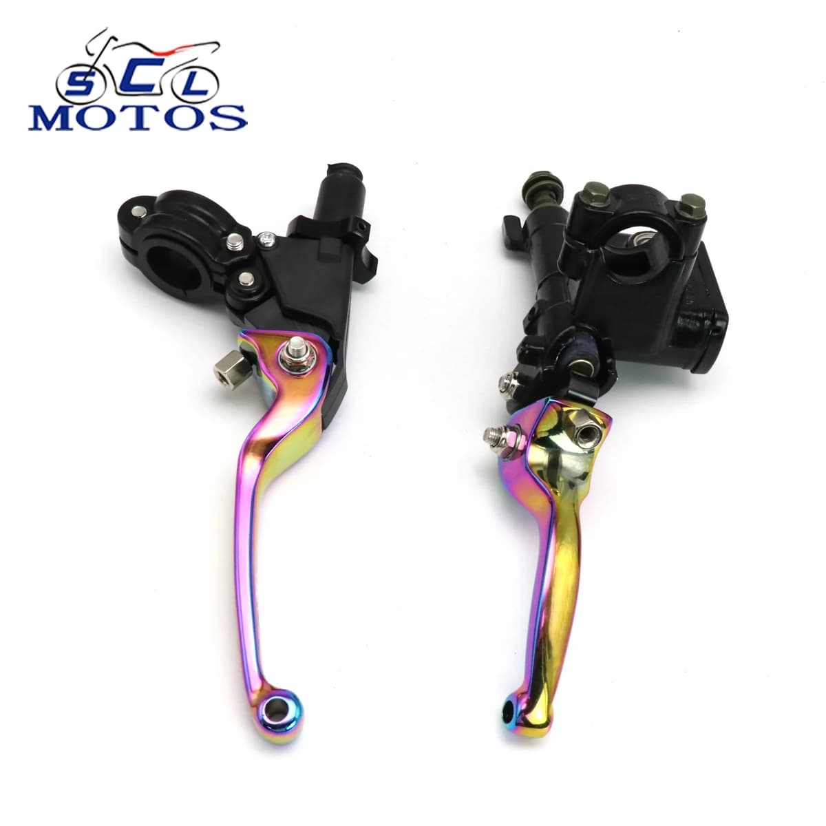 Sclmotos colorato pieghevole CNC alluminio cilindro maestro idraulico frizione pompa freno leve per 110cc 125cc 250cc Pit Dirt Bike
