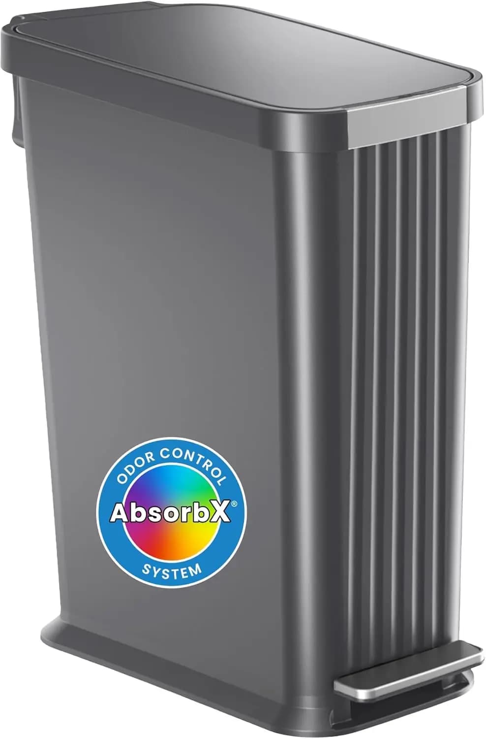 Cestino per Rifiuti da Cucina SoftStep 50 L / 13,2 Galloni con Pedale, Filtro Antiodore, Bidone per Riciclaggio Interno, Resistente alle Ammaccature, in Acciaio Inossidabile