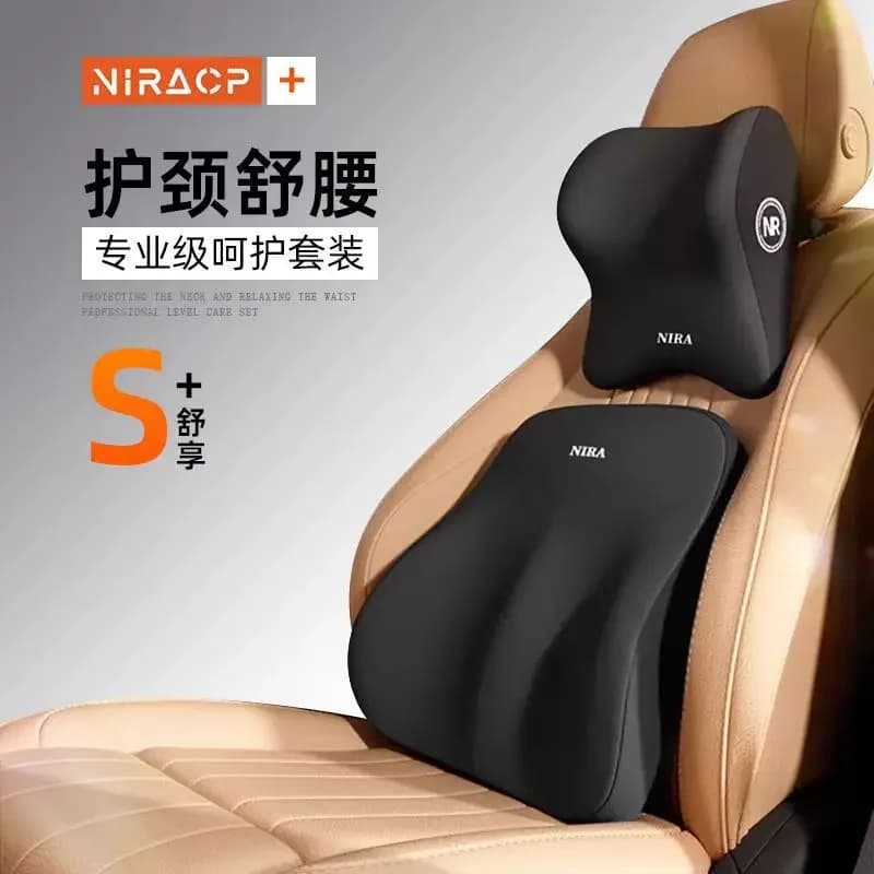 Cuscino Poggiatesta per Auto, Cuscino per Sedile Auto, Supporto Lombare in Memory Foam per Auto