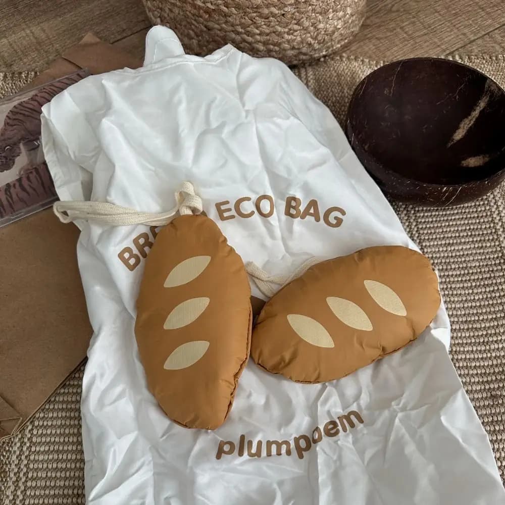 Borsa per la spesa pieghevole per pane francese borse per la spesa riutilizzabili borsa a tracolla da viaggio portatile Eco Cartoon