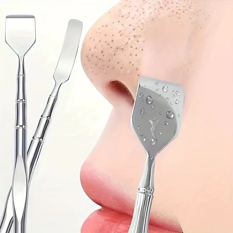 1 piece of black dot removal at double ends: facial pore cleanser, exfoliating and massage tool for smooth skin