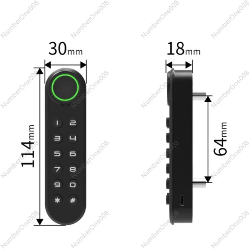 Serratura intelligente per armadietto con impronte digitali per cassetti per mobili fai-da-te con chiave USB