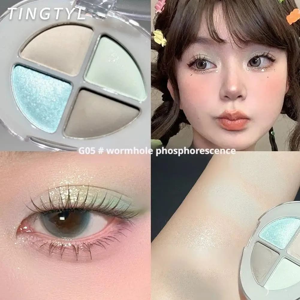 Palette Multi-functional Umbrellas Pearl Fine, Colorful and Sparkling, Illuminating and Visible, Palette Four Color Shadows