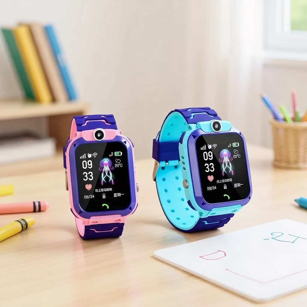 Q12 Smartwatch for Children with 2G Calls, Waterproof, GPS Monitor for Parents and Kids, SOS, Digital Sport Watch with Tracker for Boys and Girls